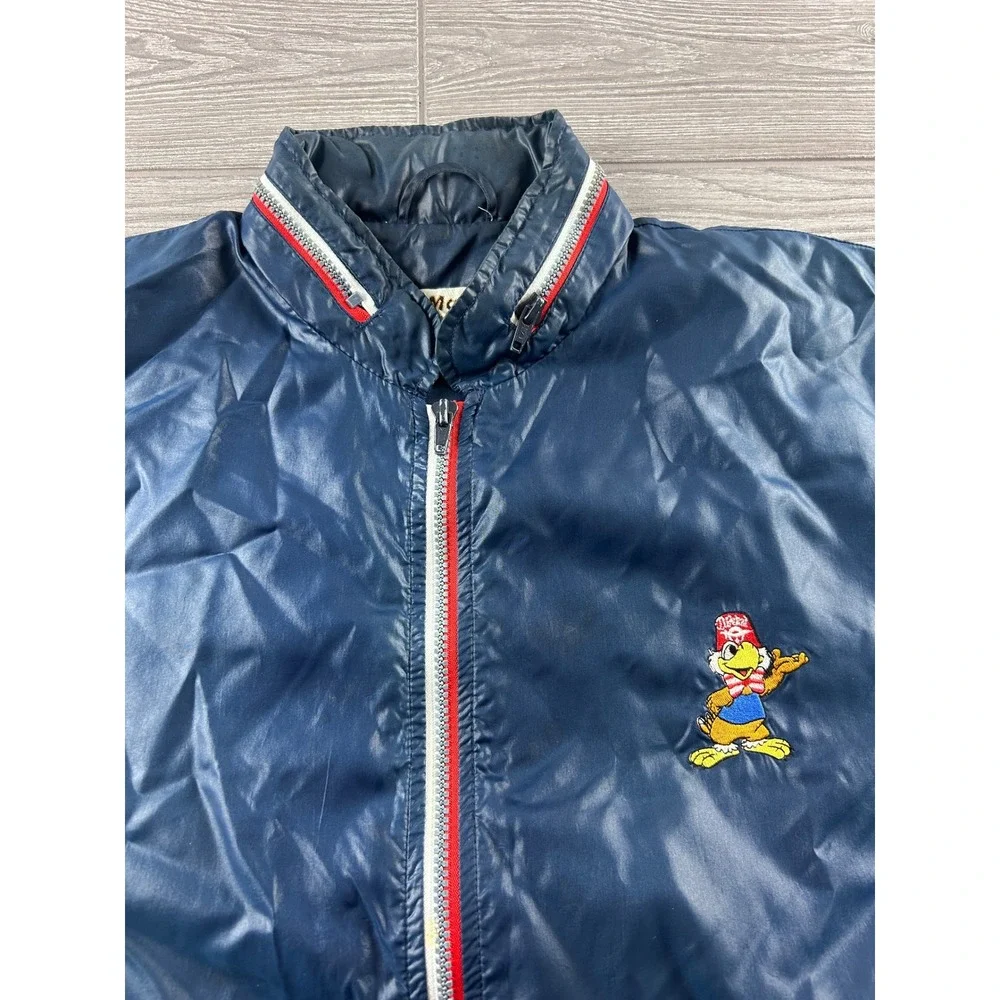 Vintage La Mode Active Sportswear Navy Nylon Windbreaker Jacket Mens XL Blue_4